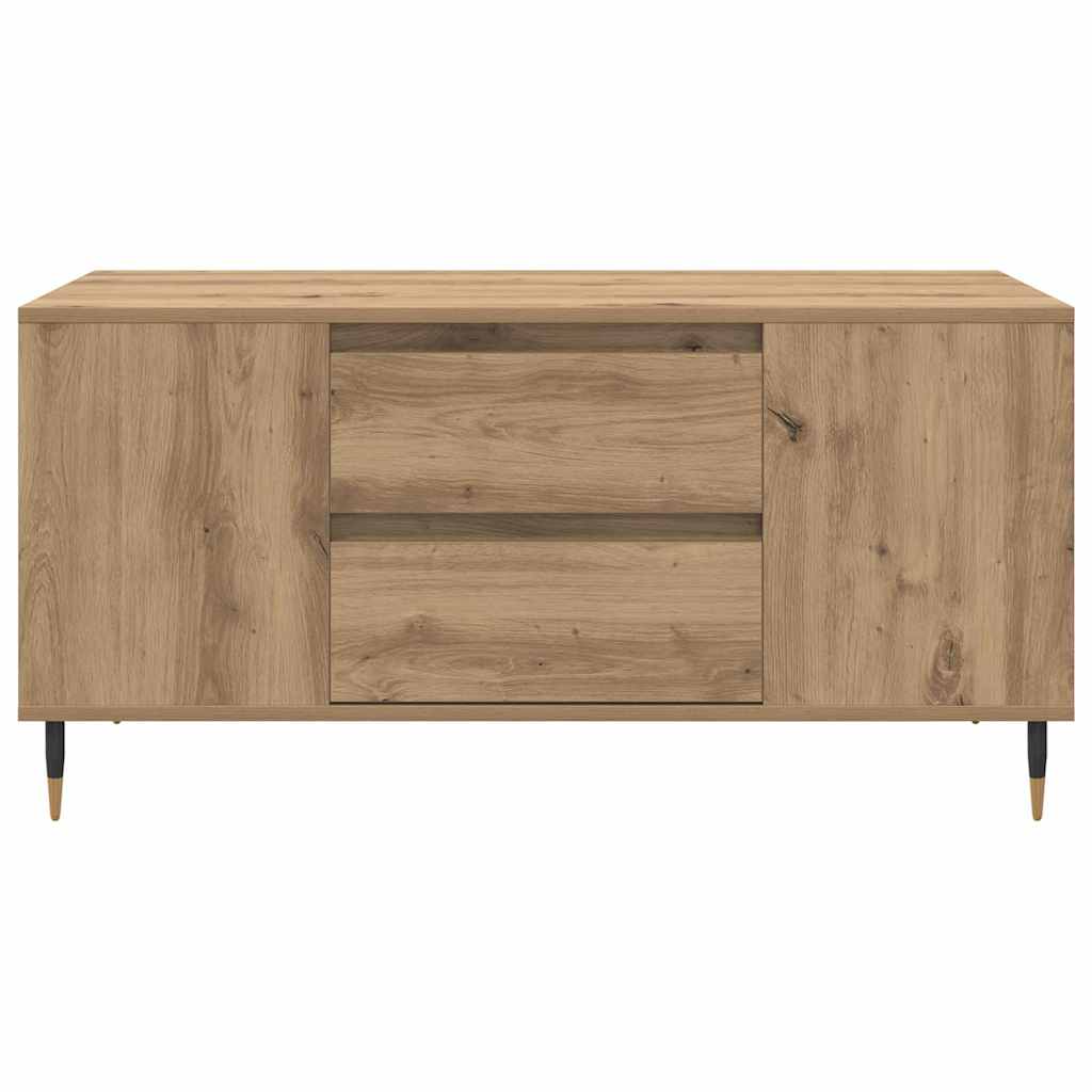 Salontafel Artisan Eiken 102 x 44,5 x 50 cm Bewerkt hout is nu te koop bij PeponiXL, paradijselijk wonen!