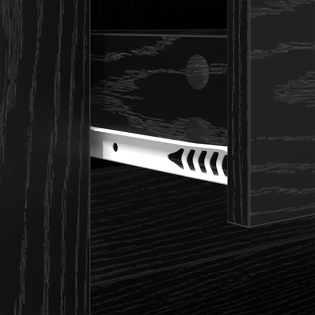 Salontafel met lade Zwart Eiken 102 x 44,5 x 50 cm Bewerkt hout is nu te koop bij PeponiXL, paradijselijk wonen!