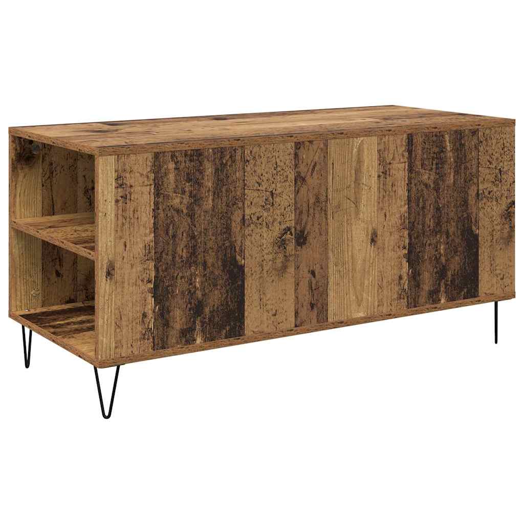 Salontafel met lade Oud Hout 102 x 44,5 x 50 cm Bewerkt hout is nu te koop bij PeponiXL, paradijselijk wonen!