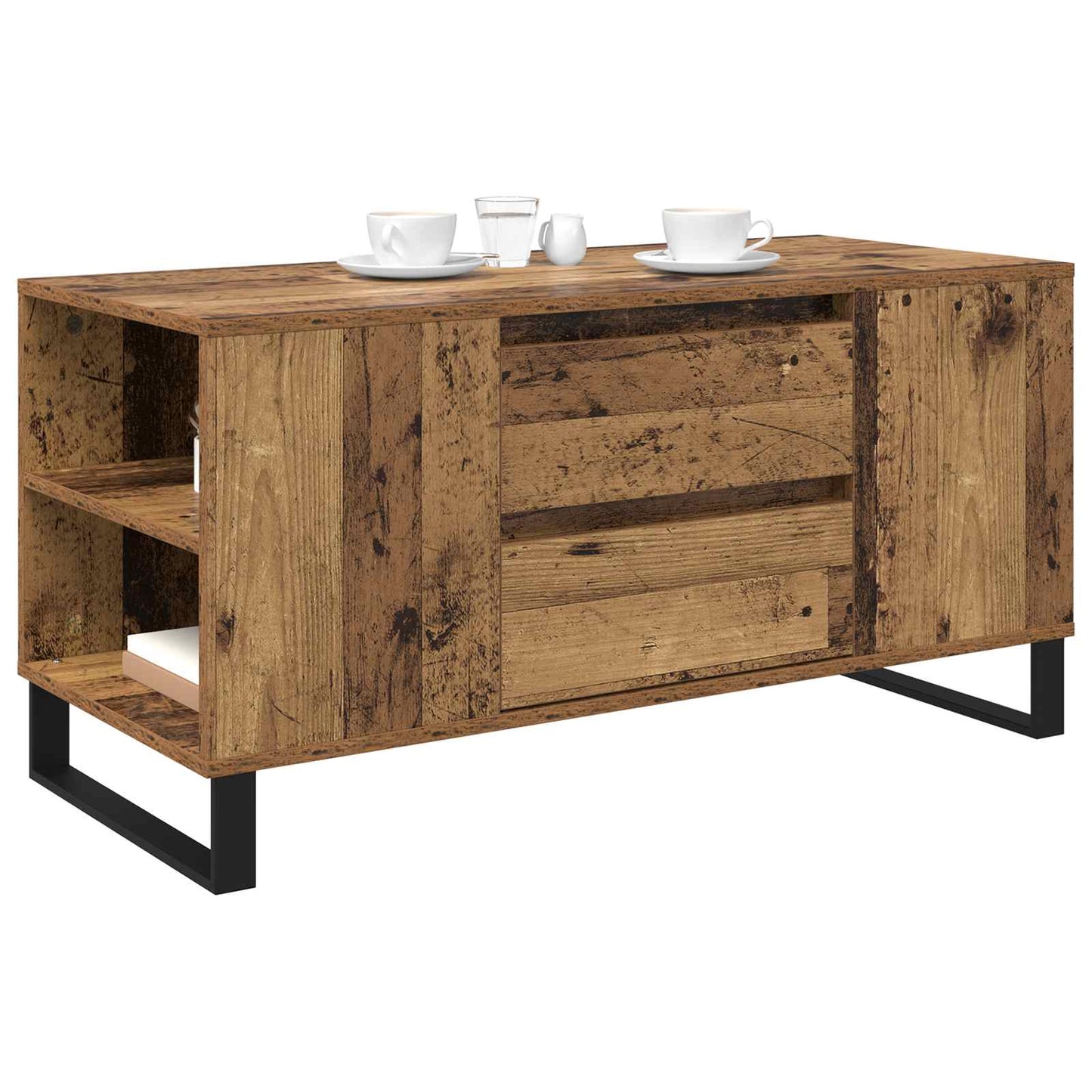 Salontafel Oud Hout 102 x 44,5 x 50 cm Bewerkt hout is nu te koop bij PeponiXL, paradijselijk wonen!