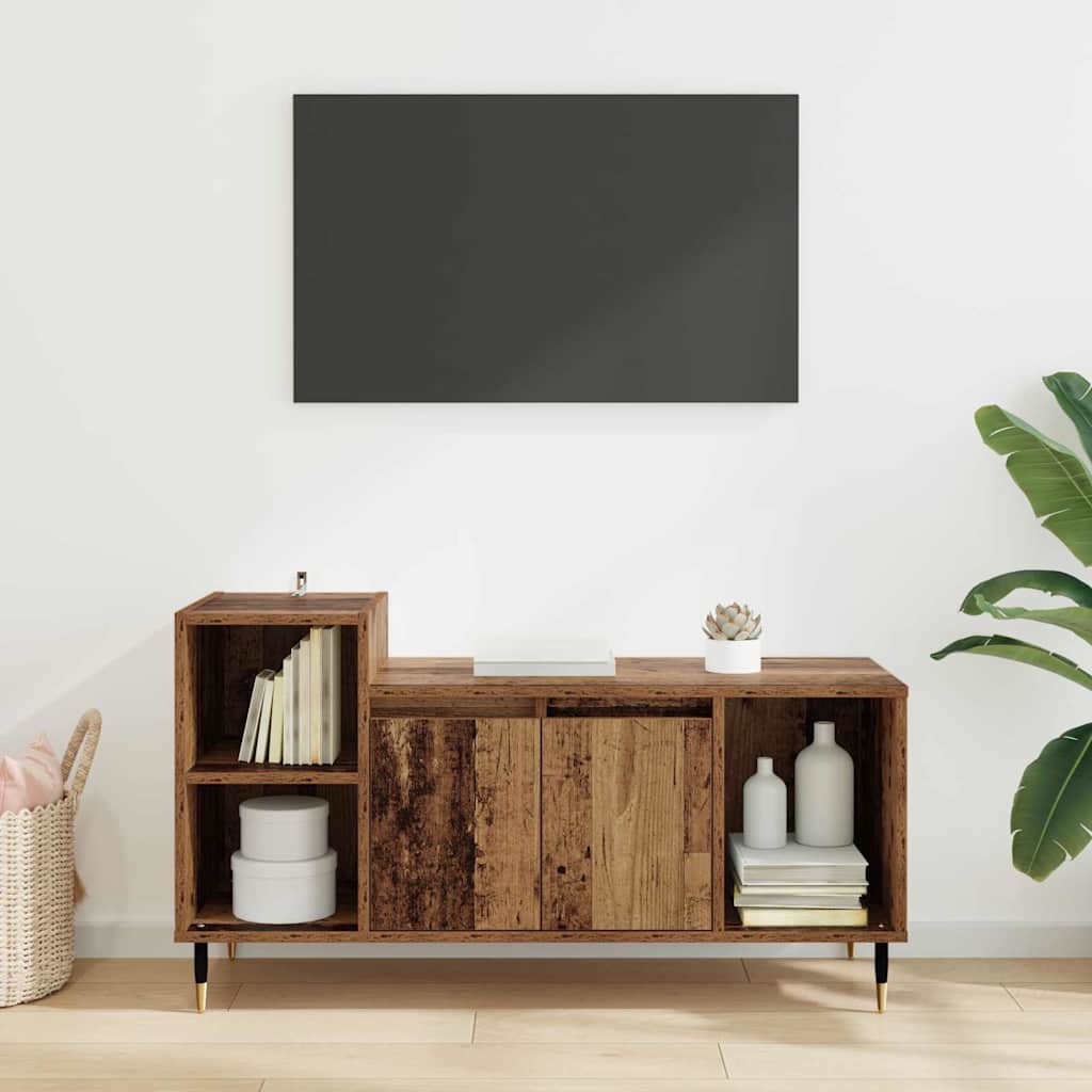 TV-kast Oud Hout 100 x 35 x 55 cm Bewerkt hout is nu te koop bij PeponiXL, paradijselijk wonen!