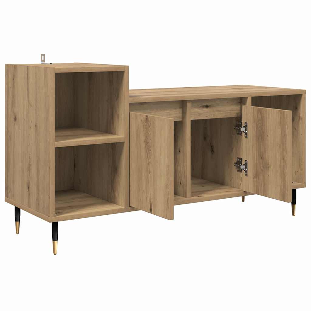 TV-kast Artisan Eiken 100 x 35 x 55 cm Bewerkt hout is nu te koop bij PeponiXL, paradijselijk wonen!
