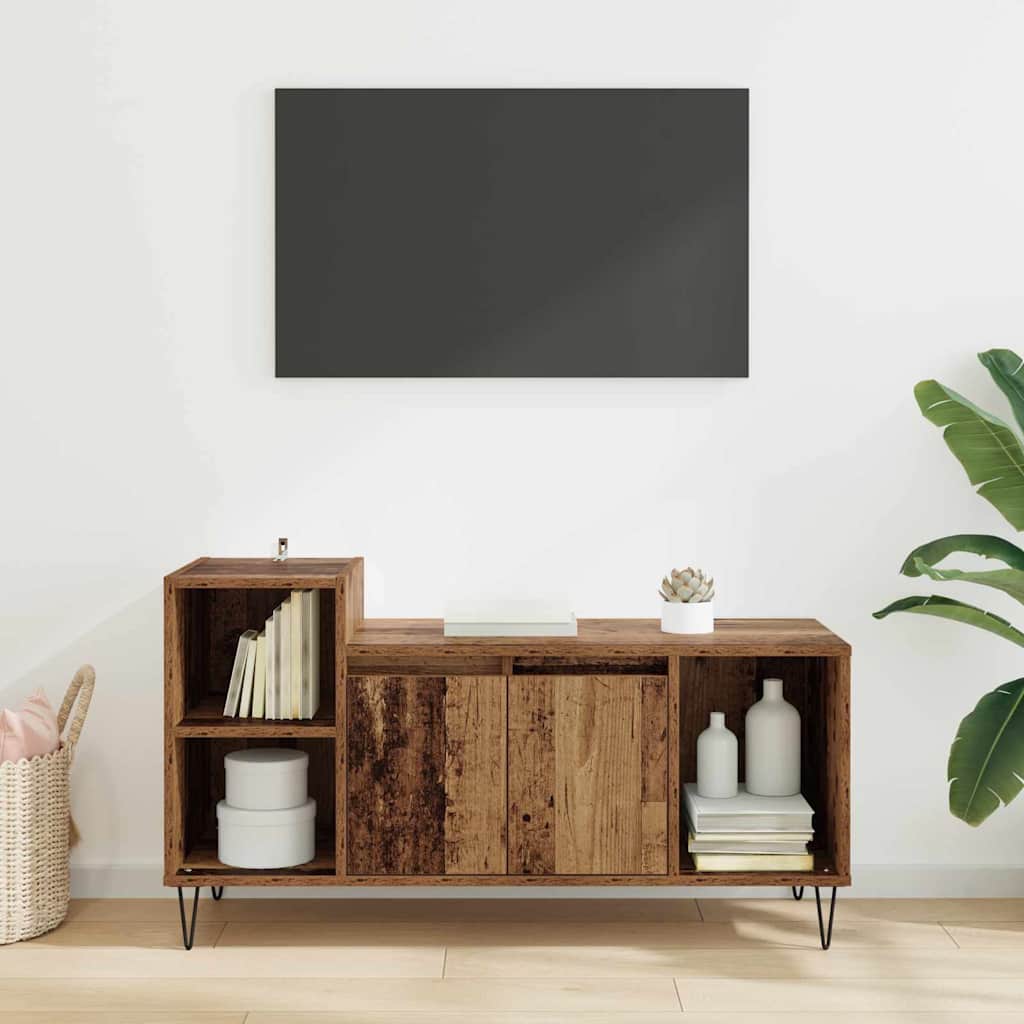 TV-kast Oud Hout 100 x 35 x 55 cm Bewerkt hout is nu te koop bij PeponiXL, paradijselijk wonen!
