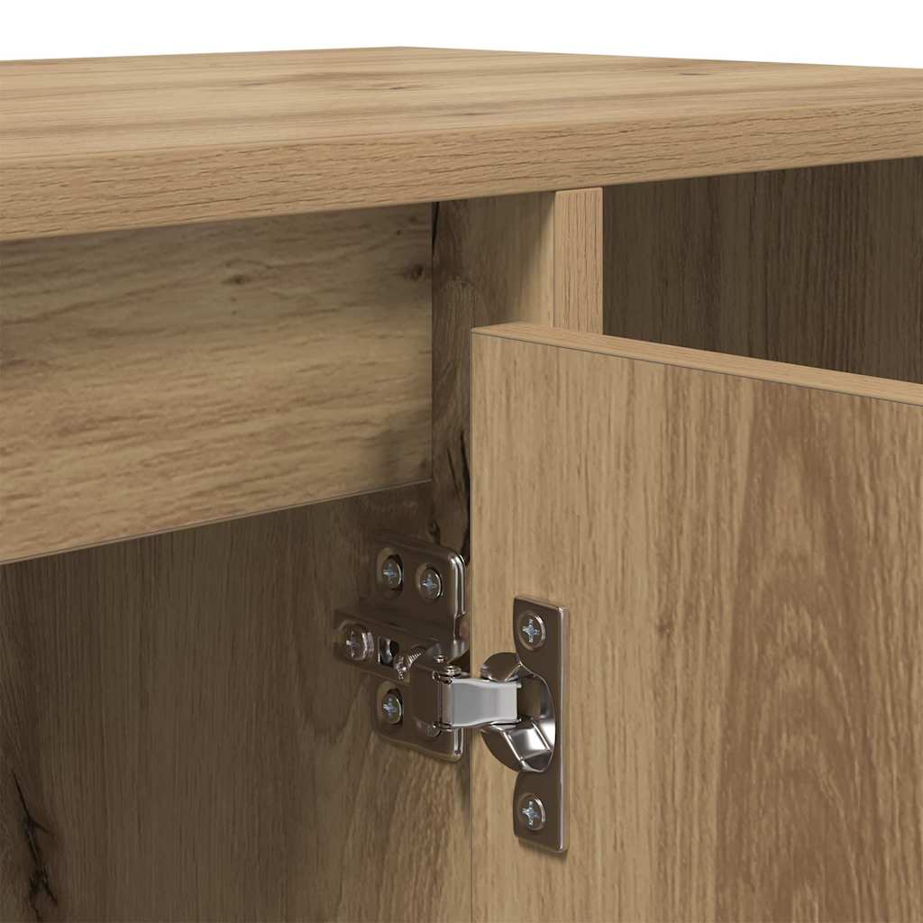 TV-kast Artisan Eiken 100 x 35 x 55 cm Bewerkt hout is nu te koop bij PeponiXL, paradijselijk wonen!