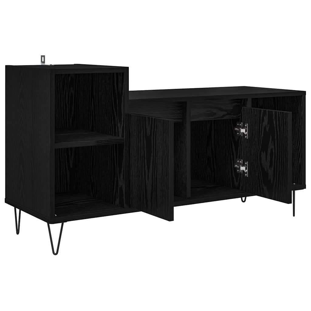 TV-kast Zwart Eiken 100 x 35 x 55 cm Bewerkt hout is nu te koop bij PeponiXL, paradijselijk wonen!