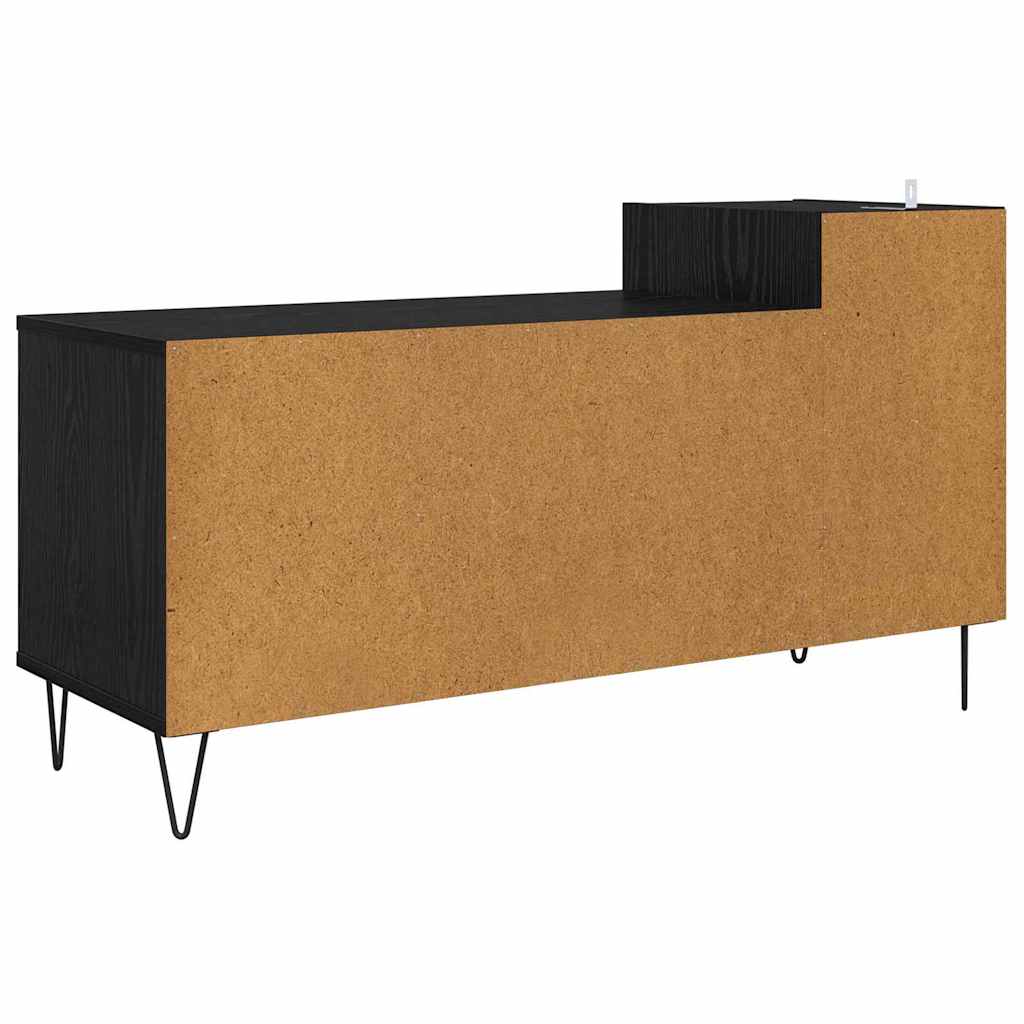 TV-kast Zwart Eiken 100 x 35 x 55 cm Bewerkt hout is nu te koop bij PeponiXL, paradijselijk wonen!