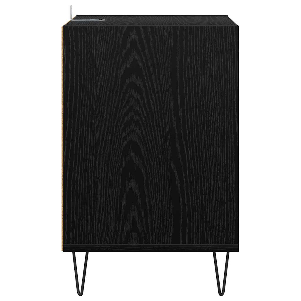 TV-kast Zwart Eiken 100 x 35 x 55 cm Bewerkt hout is nu te koop bij PeponiXL, paradijselijk wonen!