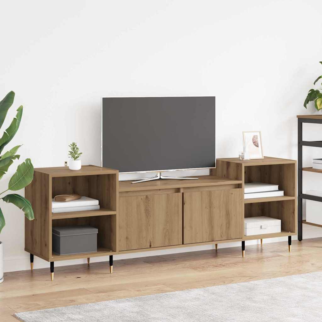 TV-kast Artisan Eiken 160 x 35 x 55 cm Bewerkt hout is nu te koop bij PeponiXL, paradijselijk wonen!