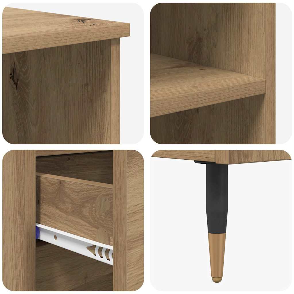 Highboard met lade Artisan Eiken 40 x 36 x 110 cm Bewerkt hout is nu te koop bij PeponiXL, paradijselijk wonen!