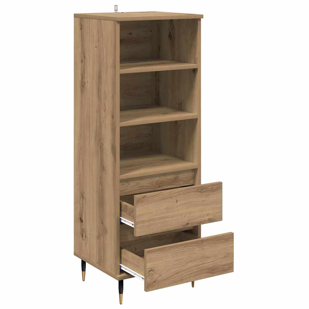 Highboard met lade Artisan Eiken 40 x 36 x 110 cm Bewerkt hout is nu te koop bij PeponiXL, paradijselijk wonen!