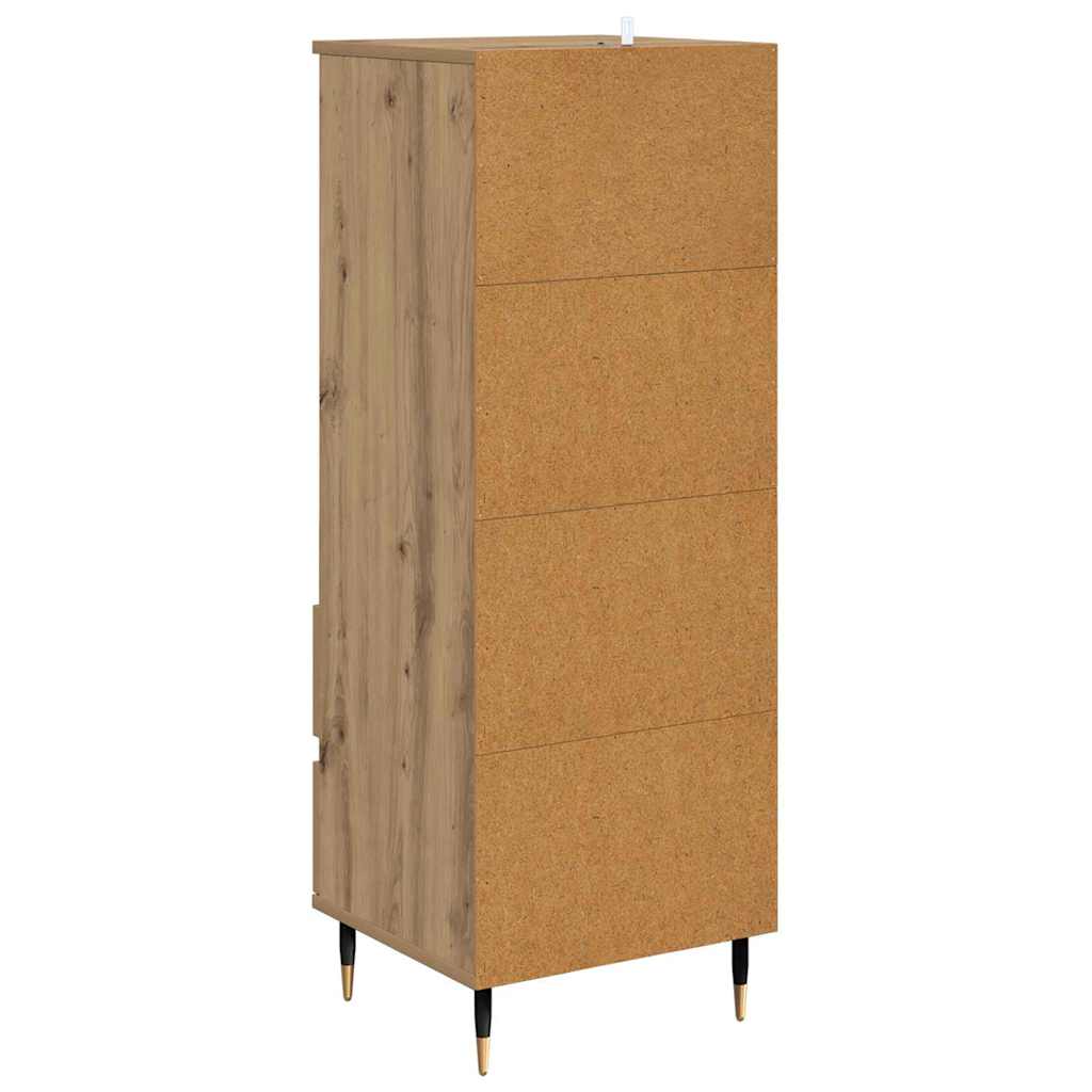 Highboard met lade Artisan Eiken 40 x 36 x 110 cm Bewerkt hout is nu te koop bij PeponiXL, paradijselijk wonen!