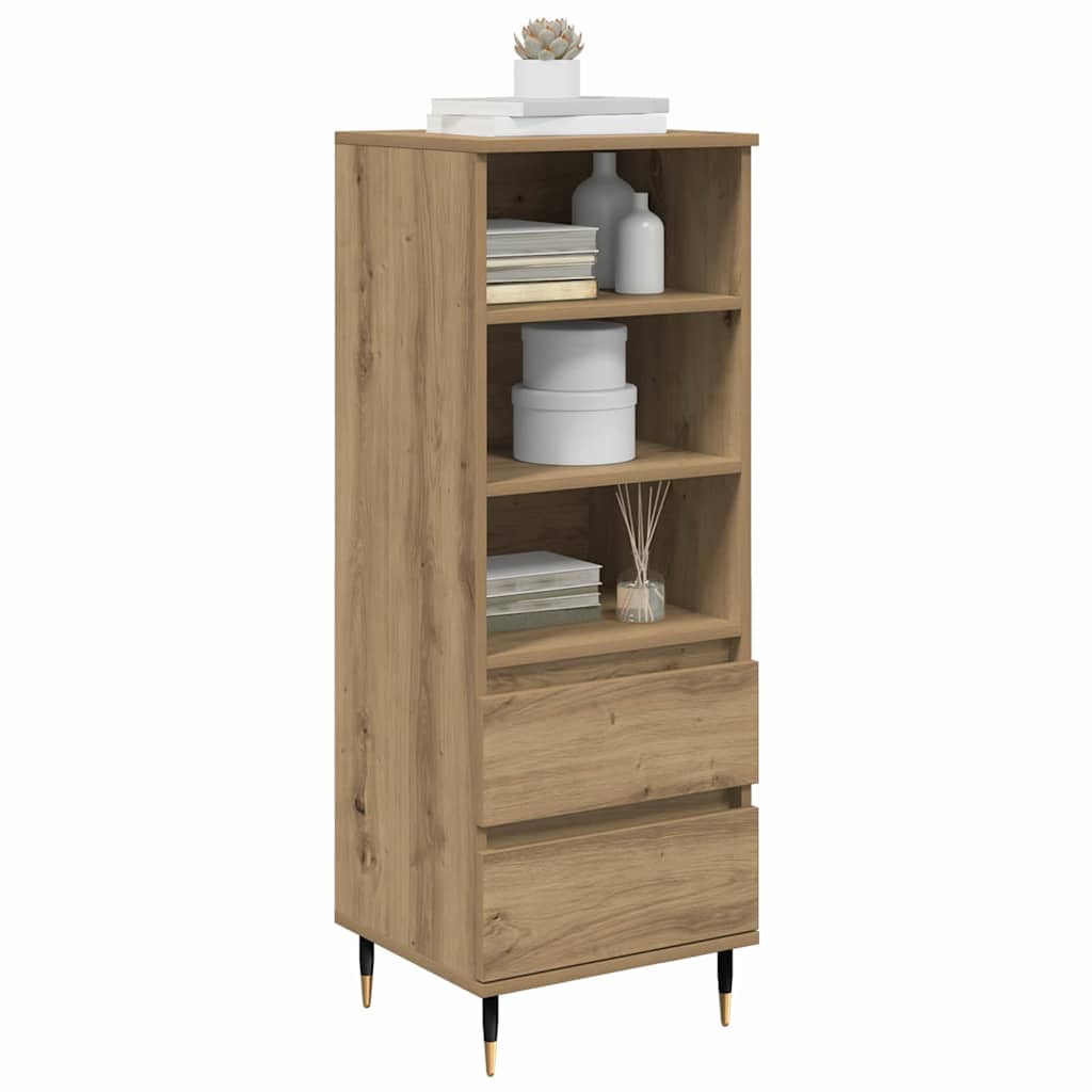 Highboard met lade Artisan Eiken 40 x 36 x 110 cm Bewerkt hout is nu te koop bij PeponiXL, paradijselijk wonen!