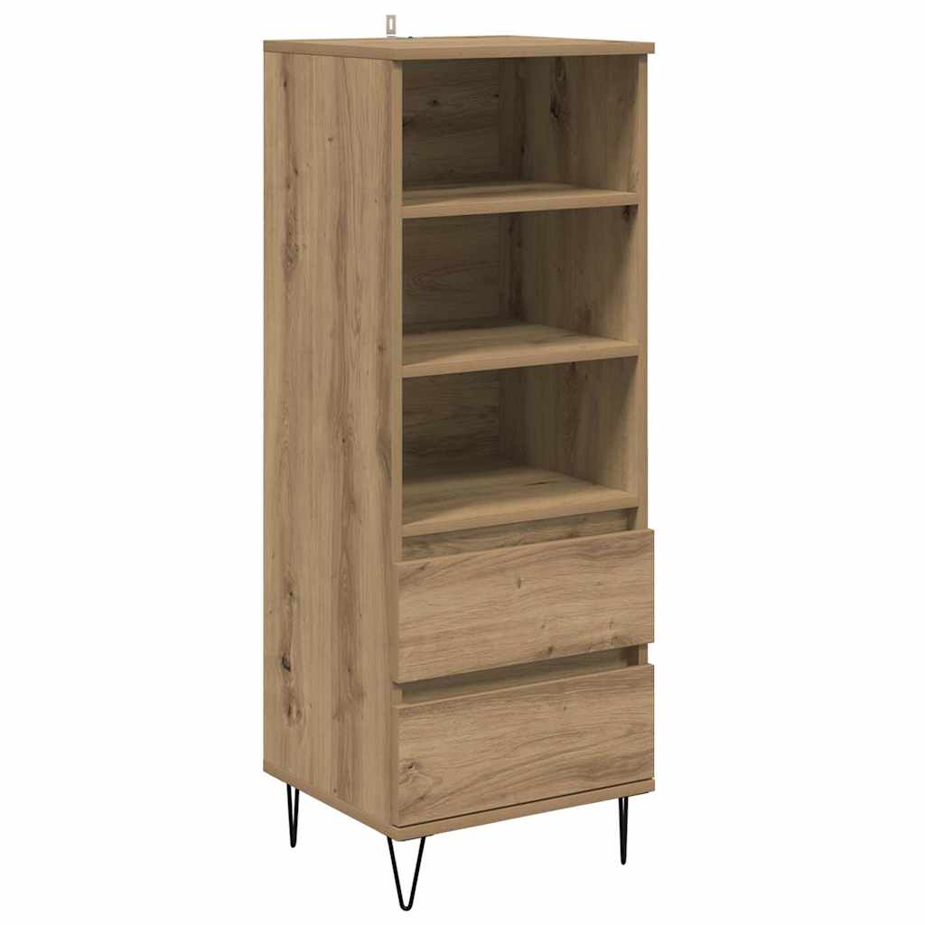 Highboard met lade Artisan Eiken 40 x 36 x 110 cm Bewerkt hout is nu te koop bij PeponiXL, paradijselijk wonen!