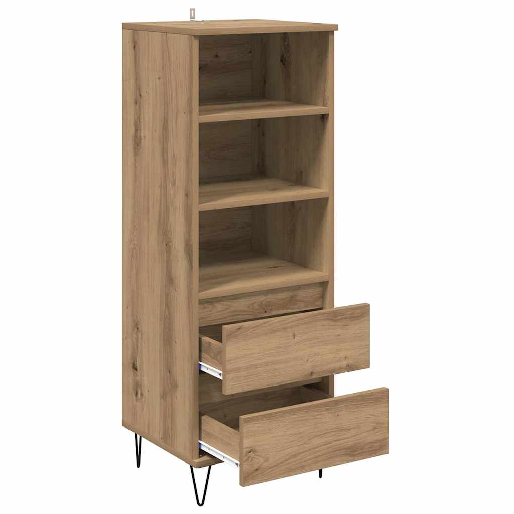 Highboard met lade Artisan Eiken 40 x 36 x 110 cm Bewerkt hout is nu te koop bij PeponiXL, paradijselijk wonen!
