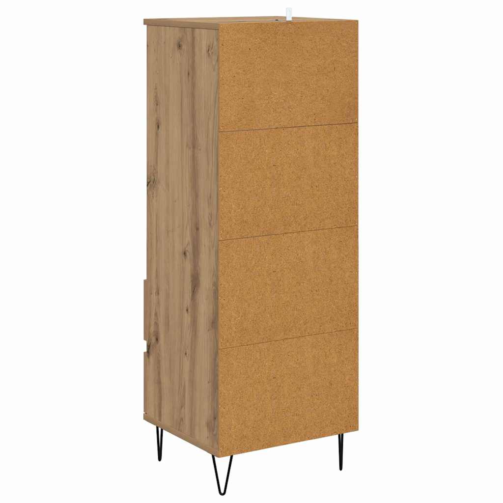 Highboard met lade Artisan Eiken 40 x 36 x 110 cm Bewerkt hout is nu te koop bij PeponiXL, paradijselijk wonen!