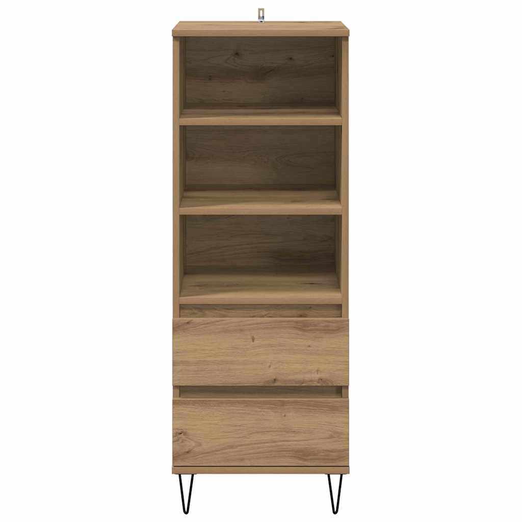 Highboard met lade Artisan Eiken 40 x 36 x 110 cm Bewerkt hout is nu te koop bij PeponiXL, paradijselijk wonen!
