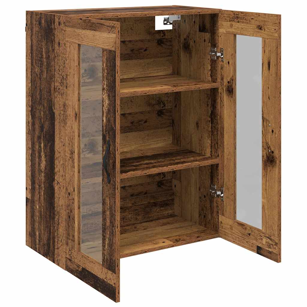 Wandkast Oud Hout 69,5 x 34 x 90 cm Geengineerd Hout en Glas is nu te koop bij PeponiXL, paradijselijk wonen!