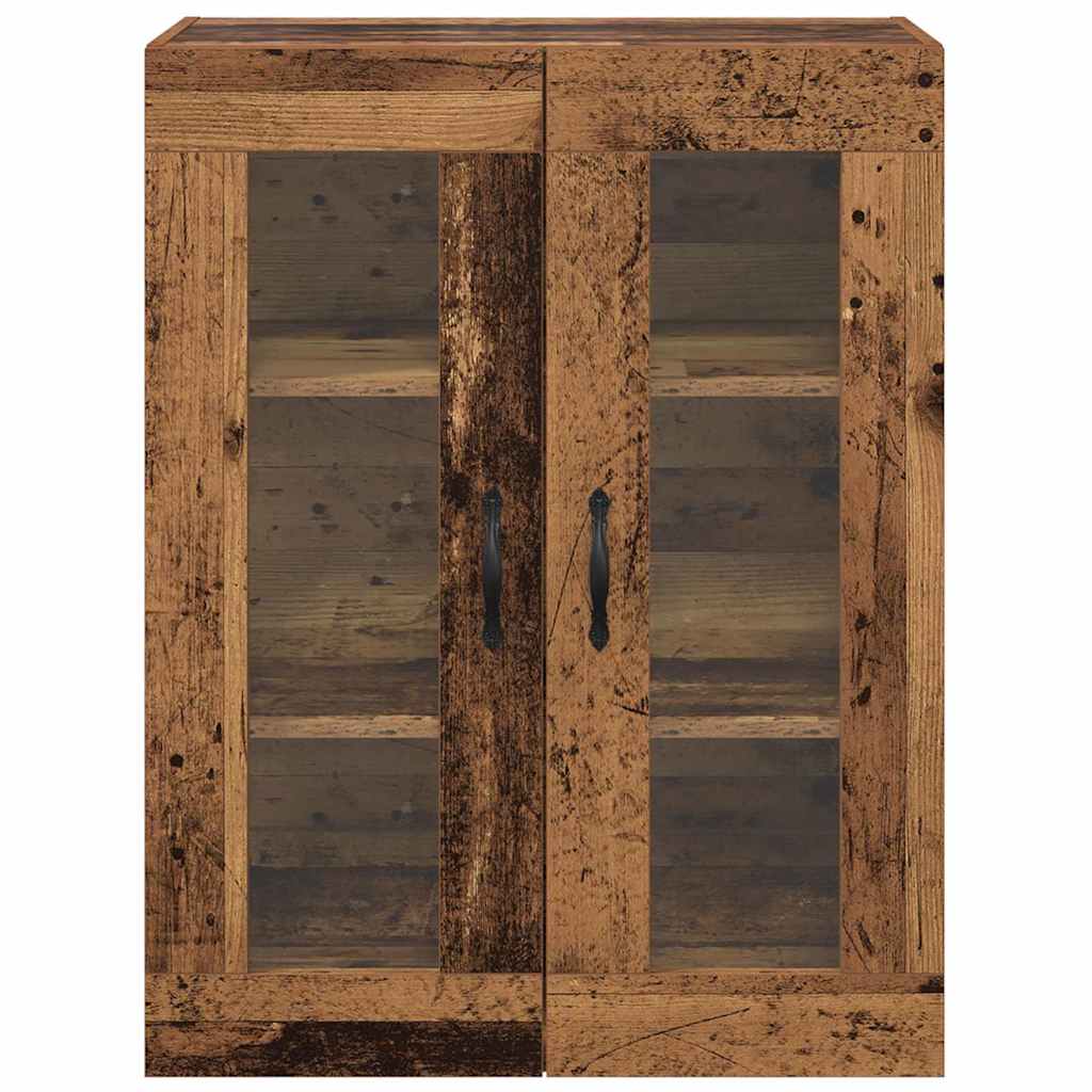 Wandkast Oud Hout 69,5 x 34 x 90 cm Geengineerd Hout en Glas is nu te koop bij PeponiXL, paradijselijk wonen!