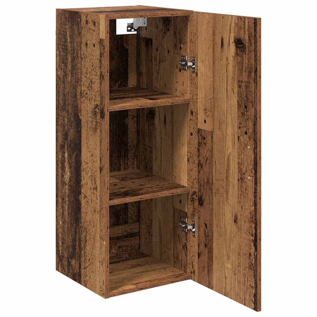 Wandkast Oud Hout 34,5 x 34 x 90 cm Bewerkt hout is nu te koop bij PeponiXL, paradijselijk wonen!