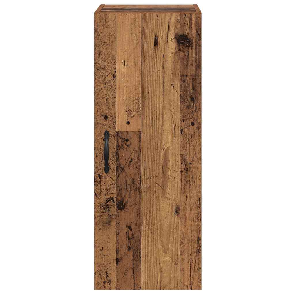 Wandkast Oud Hout 34,5 x 34 x 90 cm Bewerkt hout is nu te koop bij PeponiXL, paradijselijk wonen!