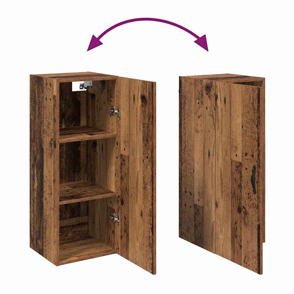 Wandkast Oud Hout 34,5 x 34 x 90 cm Bewerkt hout is nu te koop bij PeponiXL, paradijselijk wonen!