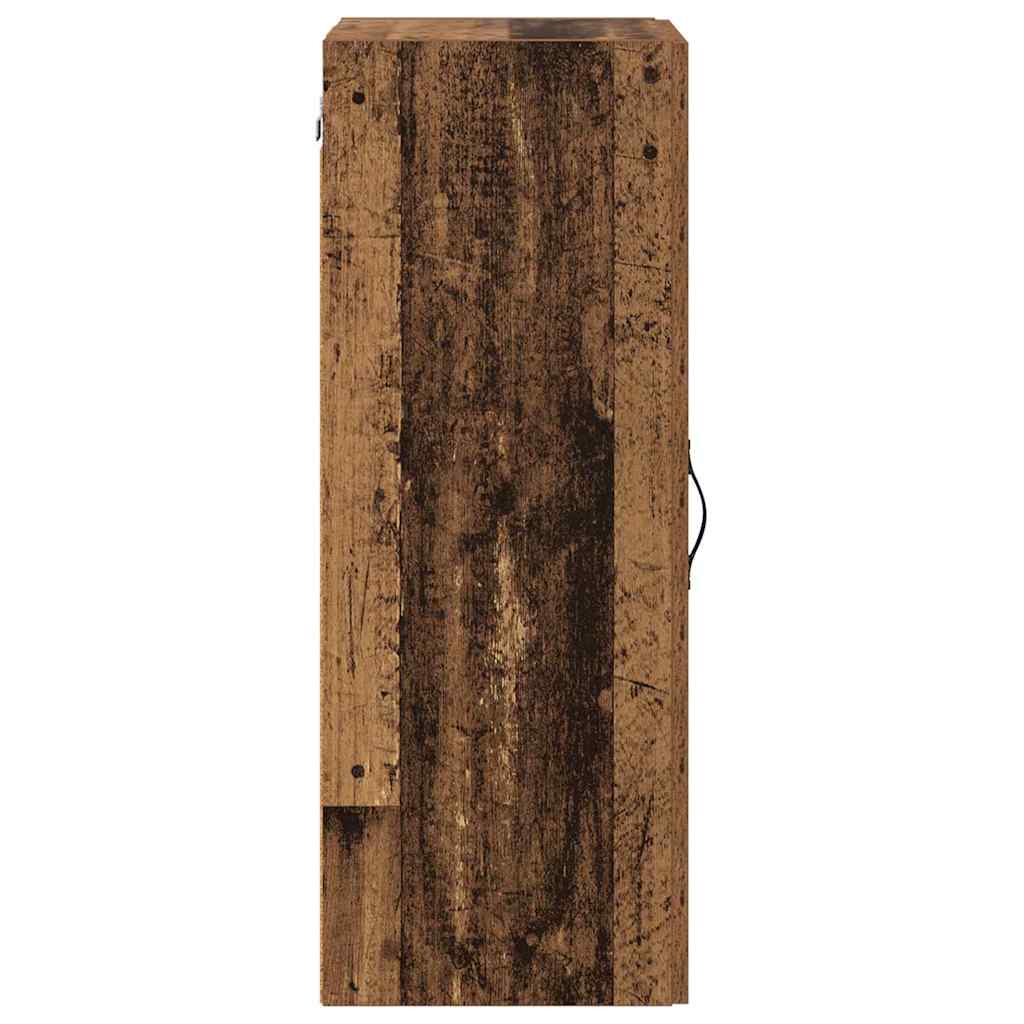 Wandkast Oud Hout 34,5 x 34 x 90 cm Bewerkt hout is nu te koop bij PeponiXL, paradijselijk wonen!