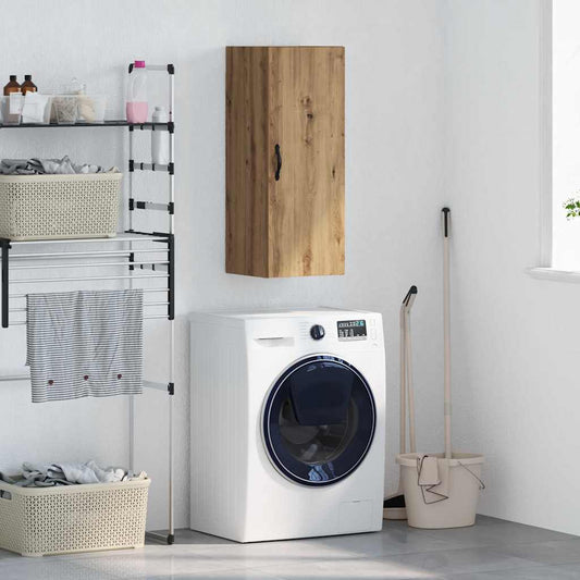 Wandkast Artisan Eiken 34,5 x 34 x 90 cm Bewerkt hout is nu te koop bij PeponiXL, paradijselijk wonen!