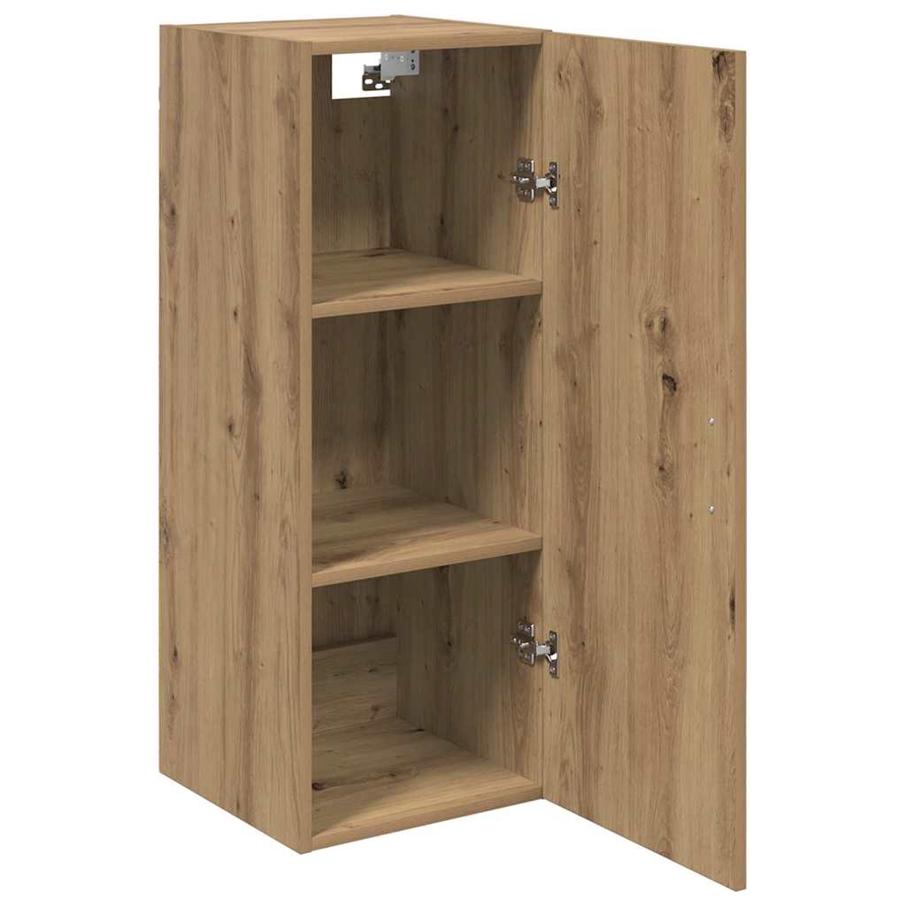 Wandkast Artisan Eiken 34,5 x 34 x 90 cm Bewerkt hout is nu te koop bij PeponiXL, paradijselijk wonen!
