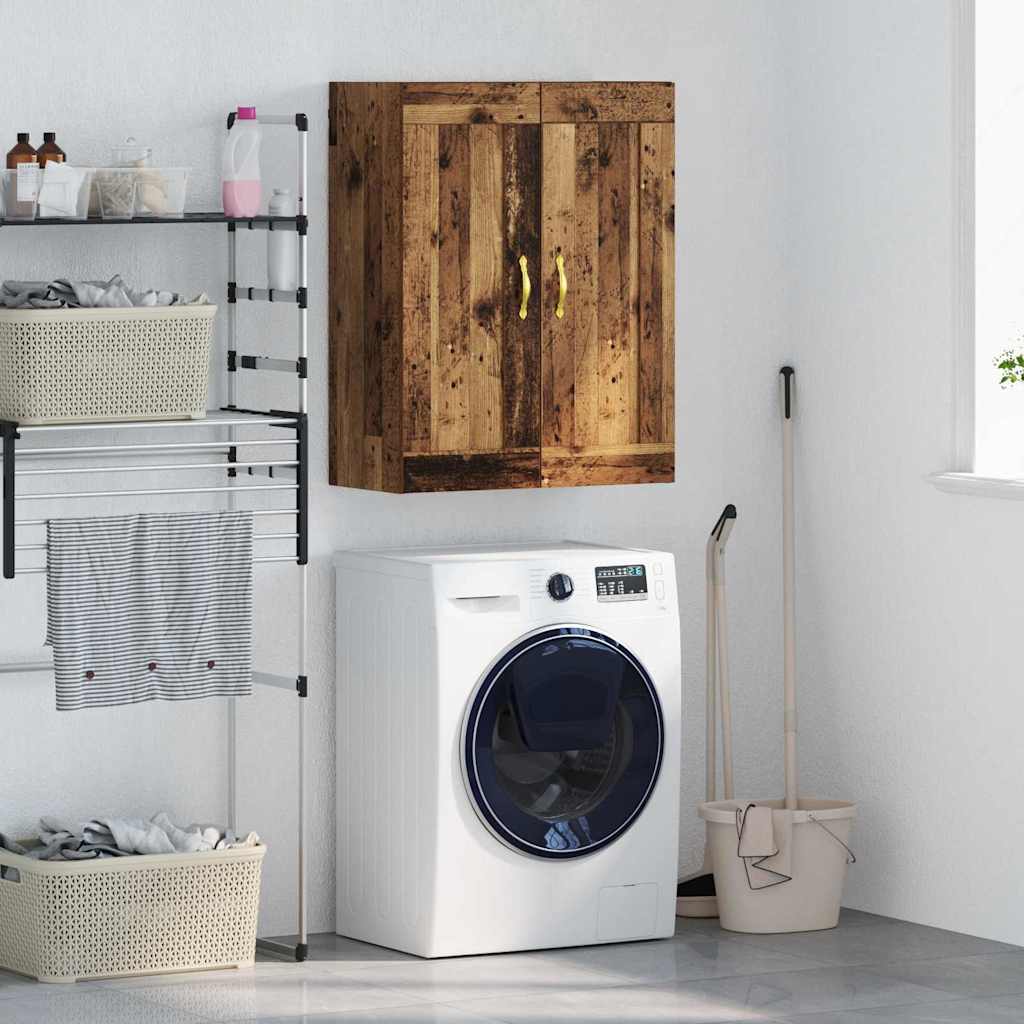 Wandkast Oud Hout 69,5 x 34 x 90 cm Bewerkt hout is nu te koop bij PeponiXL, paradijselijk wonen!