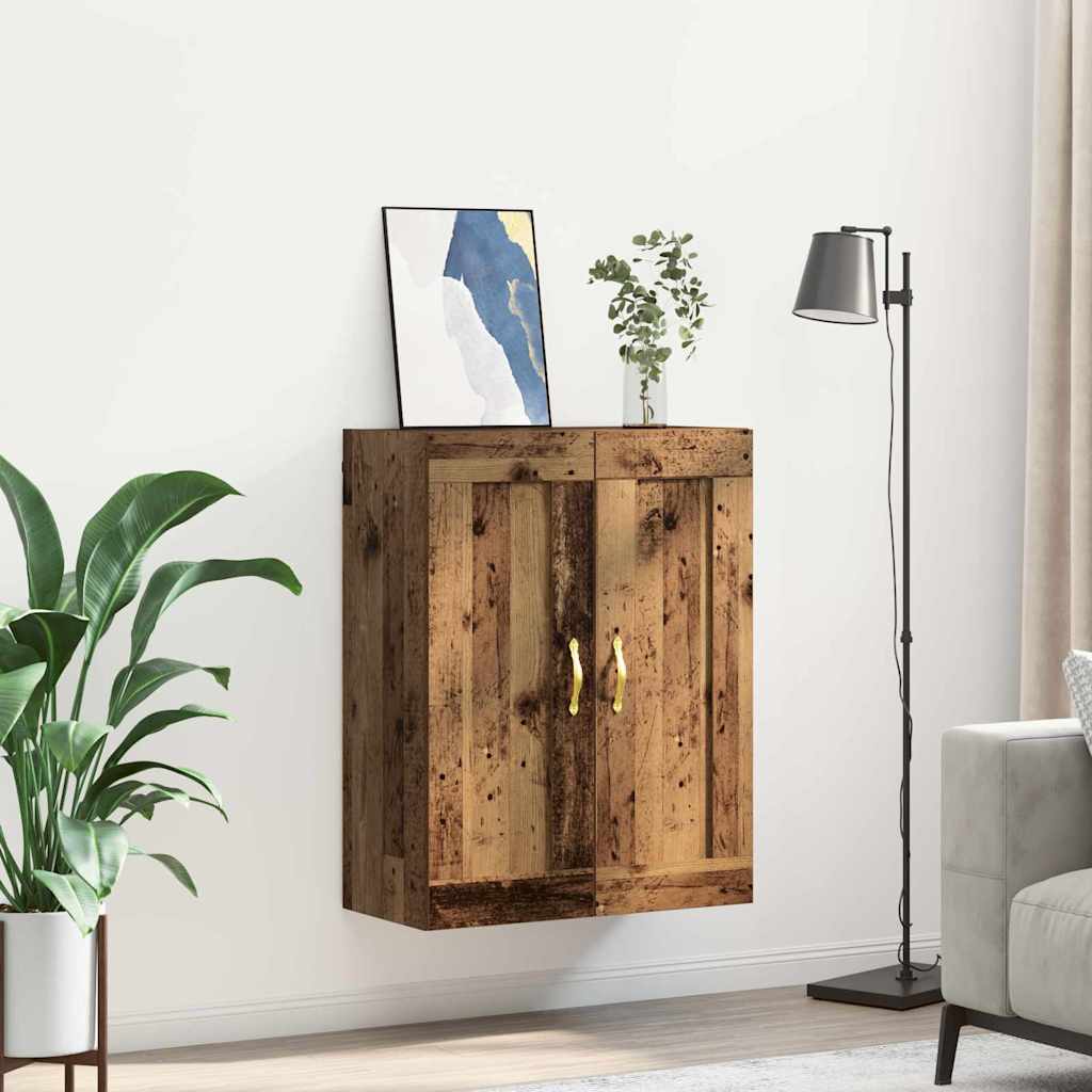 Wandkast Oud Hout 69,5 x 34 x 90 cm Bewerkt hout is nu te koop bij PeponiXL, paradijselijk wonen!
