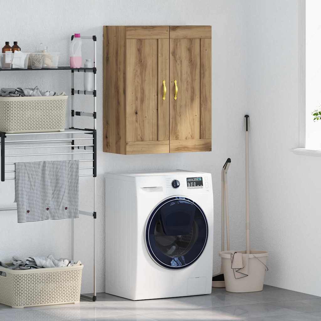 Wandkast Artisan Eiken 69,5 x 34 x 90 cm Bewerkt hout is nu te koop bij PeponiXL, paradijselijk wonen!