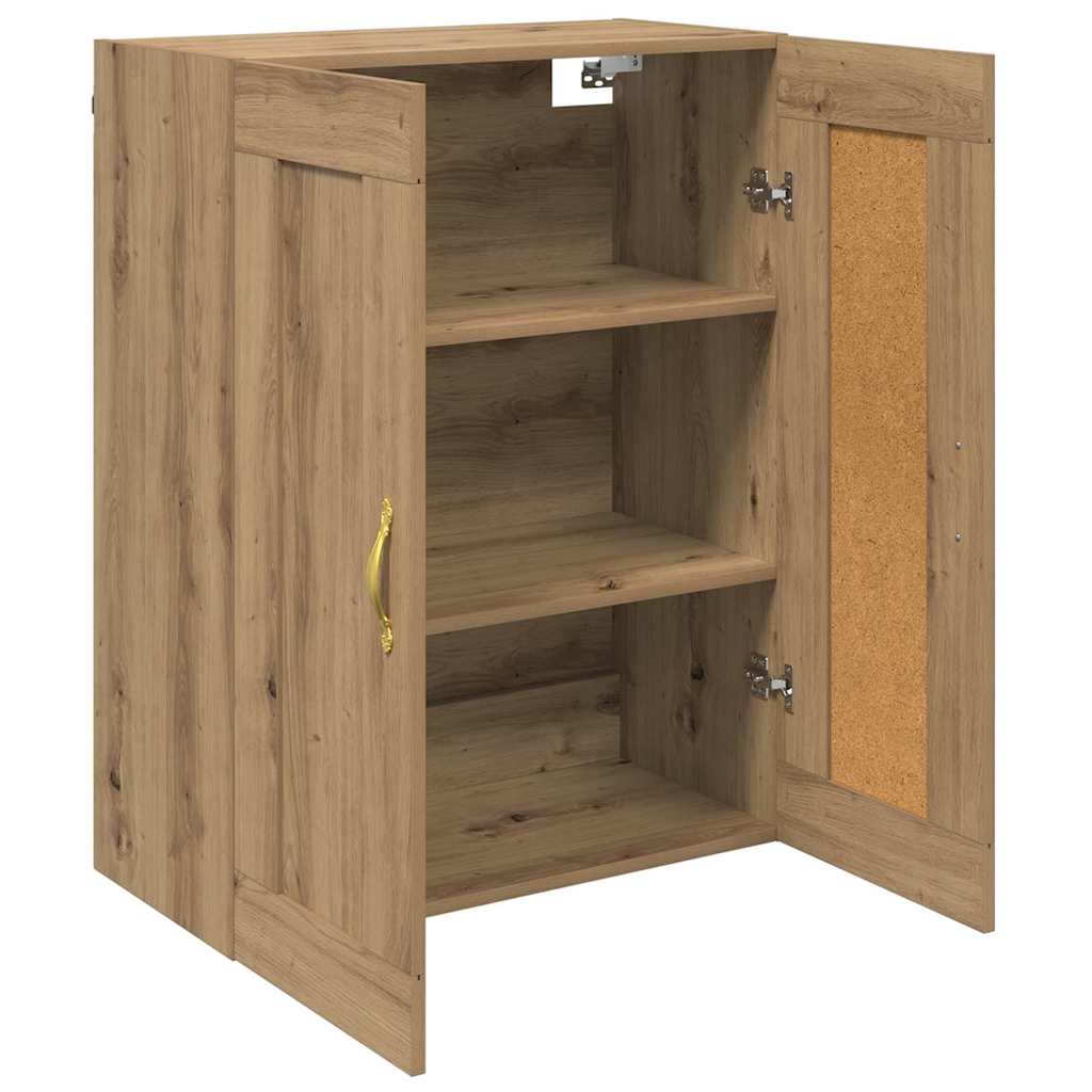 Wandkast Artisan Eiken 69,5 x 34 x 90 cm Bewerkt hout is nu te koop bij PeponiXL, paradijselijk wonen!