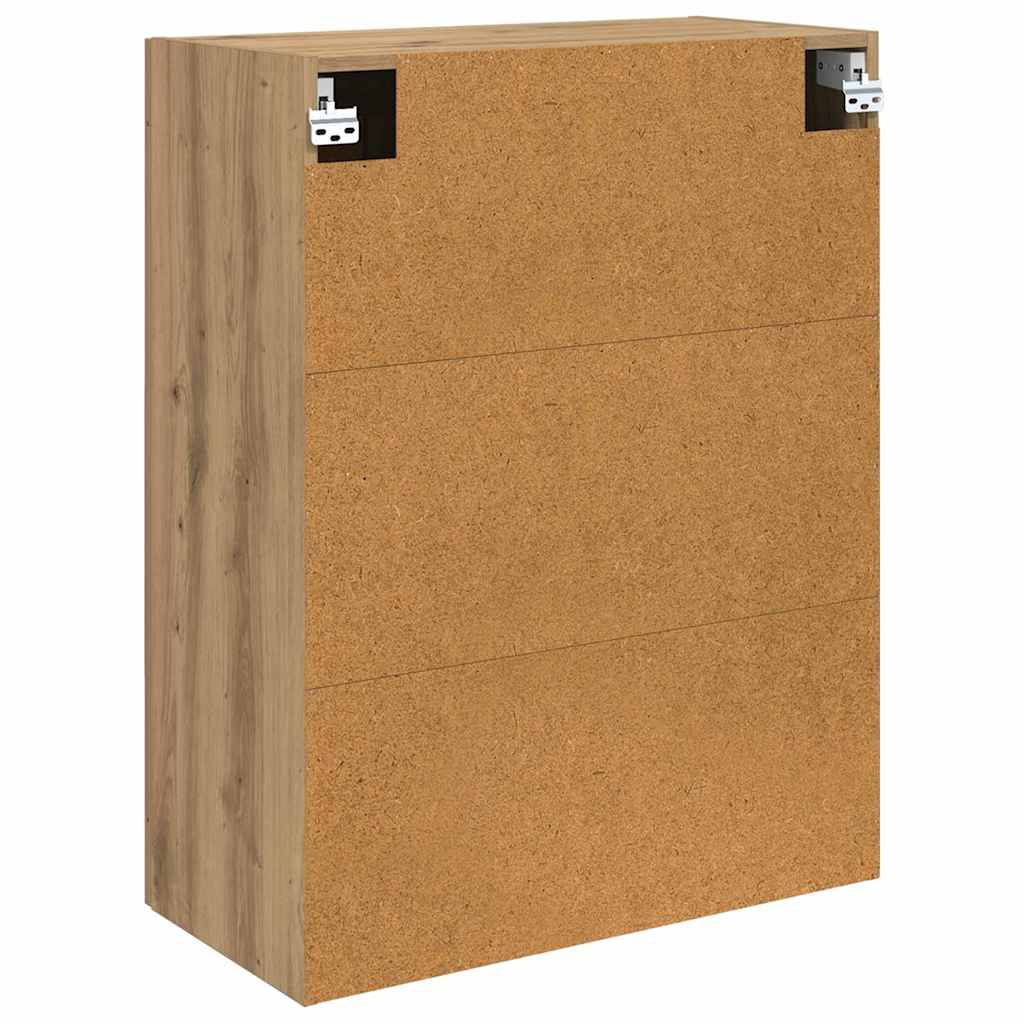 Wandkast Artisan Eiken 69,5 x 34 x 90 cm Bewerkt hout is nu te koop bij PeponiXL, paradijselijk wonen!