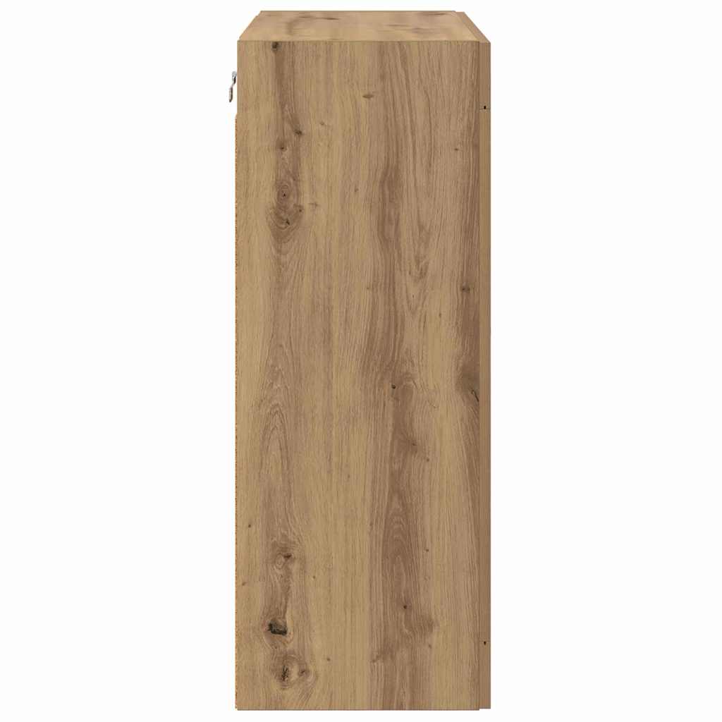 Wandkast Artisan Eiken 69,5 x 34 x 90 cm Bewerkt hout is nu te koop bij PeponiXL, paradijselijk wonen!