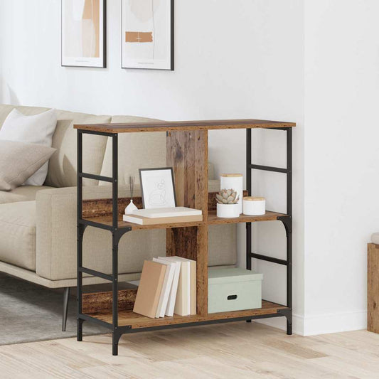 Boekenkast Oud hout 78,5 x 33 x 82 cm Bewerkt hout is nu te koop bij PeponiXL, paradijselijk wonen!