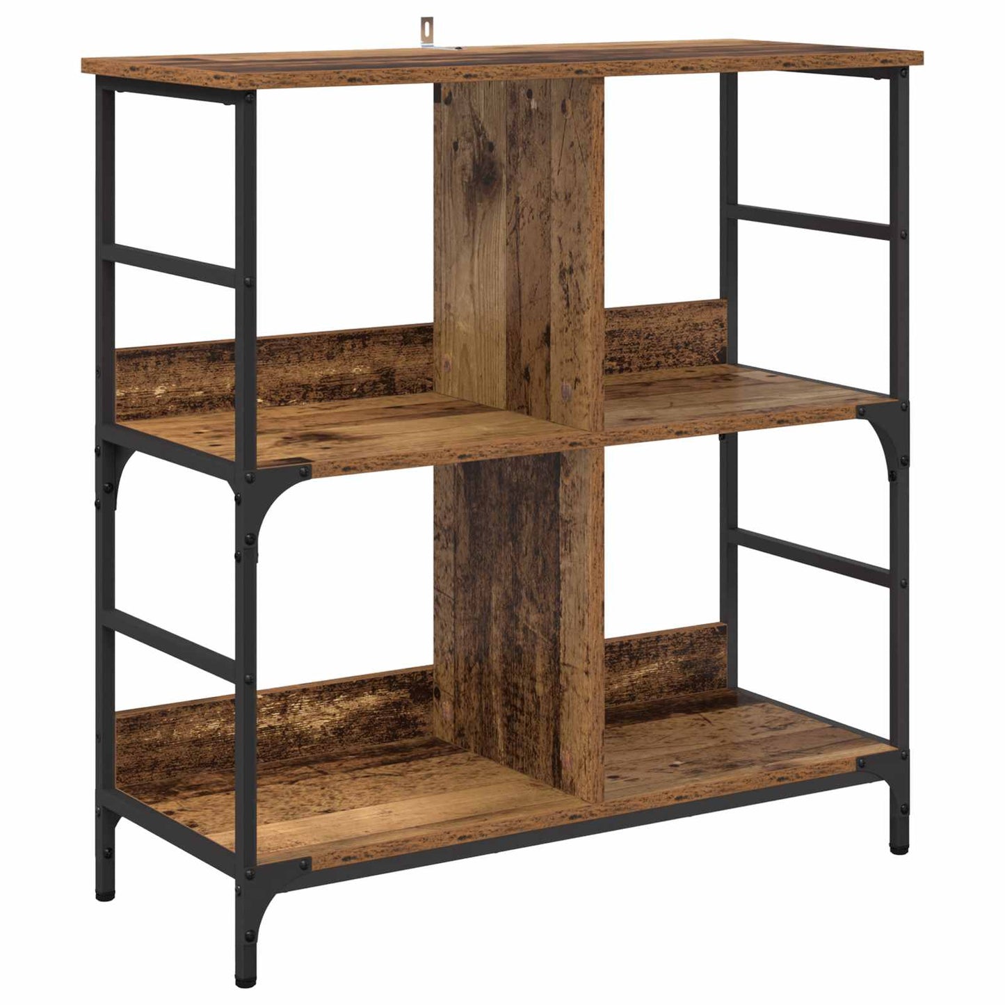 Boekenkast Oud hout 78,5 x 33 x 82 cm Bewerkt hout is nu te koop bij PeponiXL, paradijselijk wonen!