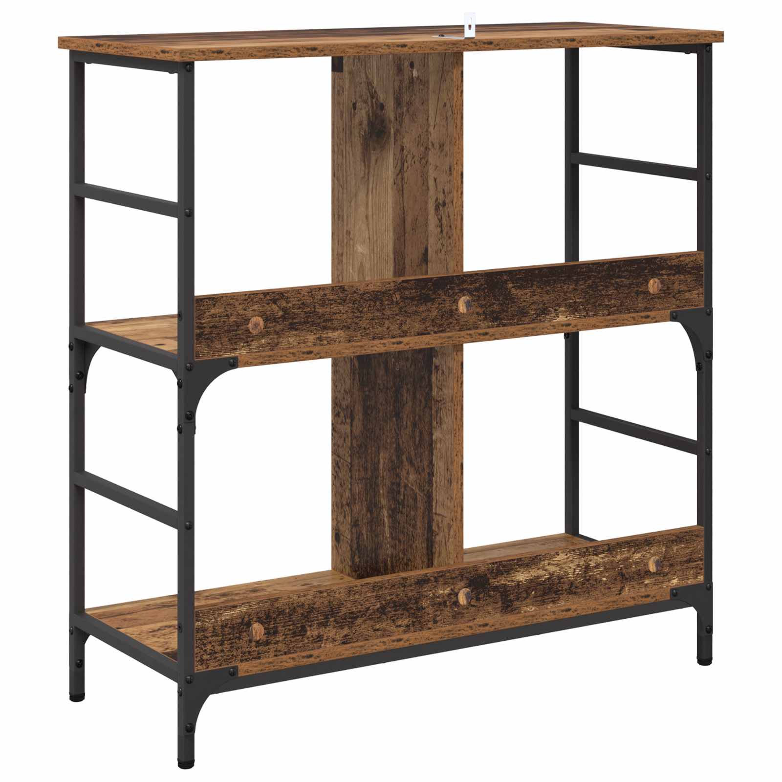 Boekenkast Oud hout 78,5 x 33 x 82 cm Bewerkt hout is nu te koop bij PeponiXL, paradijselijk wonen!