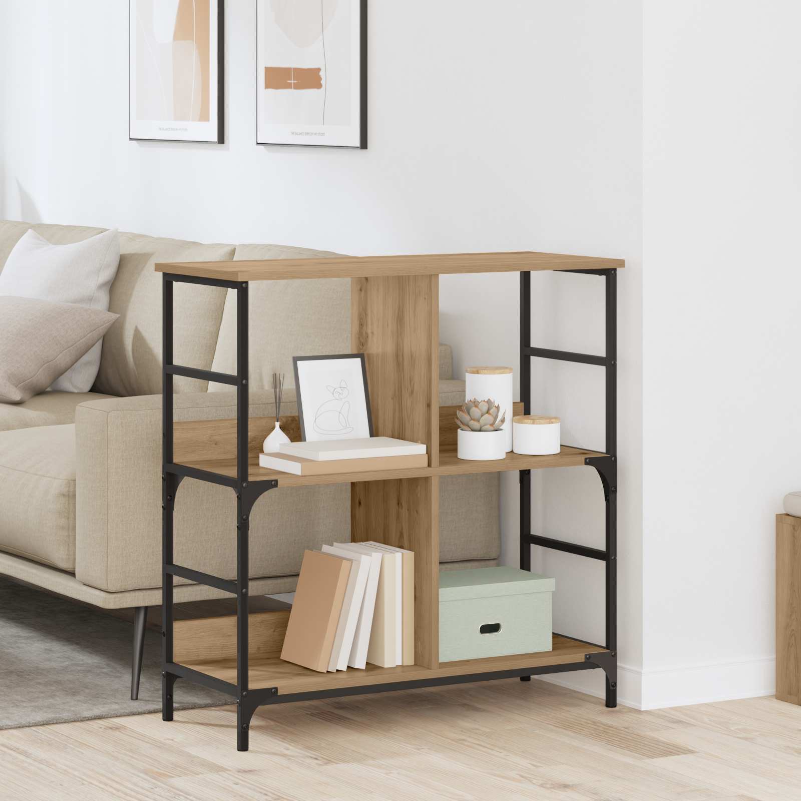 Boekenkast 4-laags 78,5 x 33 x 82 cm Bewerkt hout is nu te koop bij PeponiXL, paradijselijk wonen!