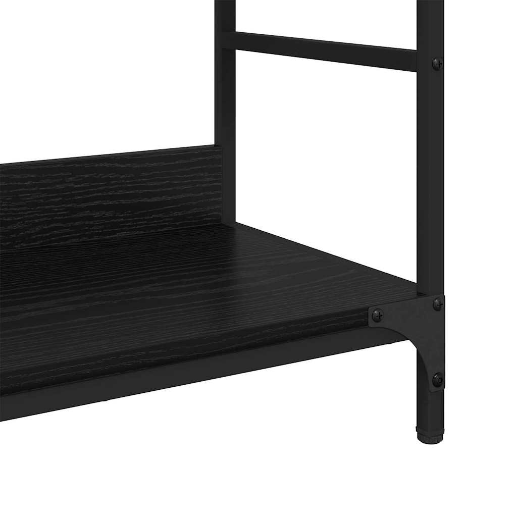 Boekenkast Zwart eiken 78,5 x 33 x 82 cm Bewerkt hout is nu te koop bij PeponiXL, paradijselijk wonen!