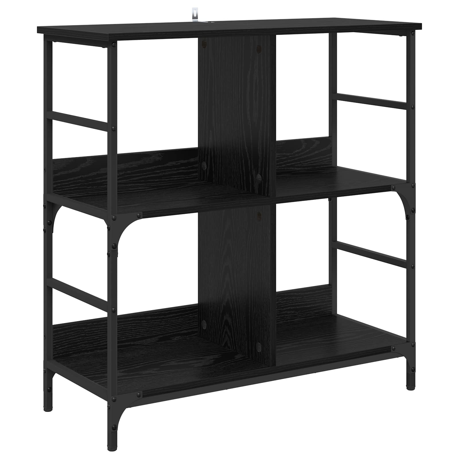 Boekenkast Zwart eiken 78,5 x 33 x 82 cm Bewerkt hout is nu te koop bij PeponiXL, paradijselijk wonen!