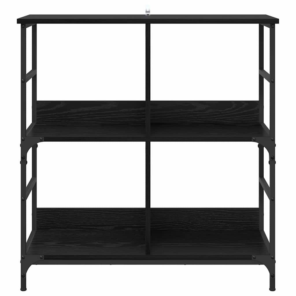 Boekenkast Zwart eiken 78,5 x 33 x 82 cm Bewerkt hout is nu te koop bij PeponiXL, paradijselijk wonen!