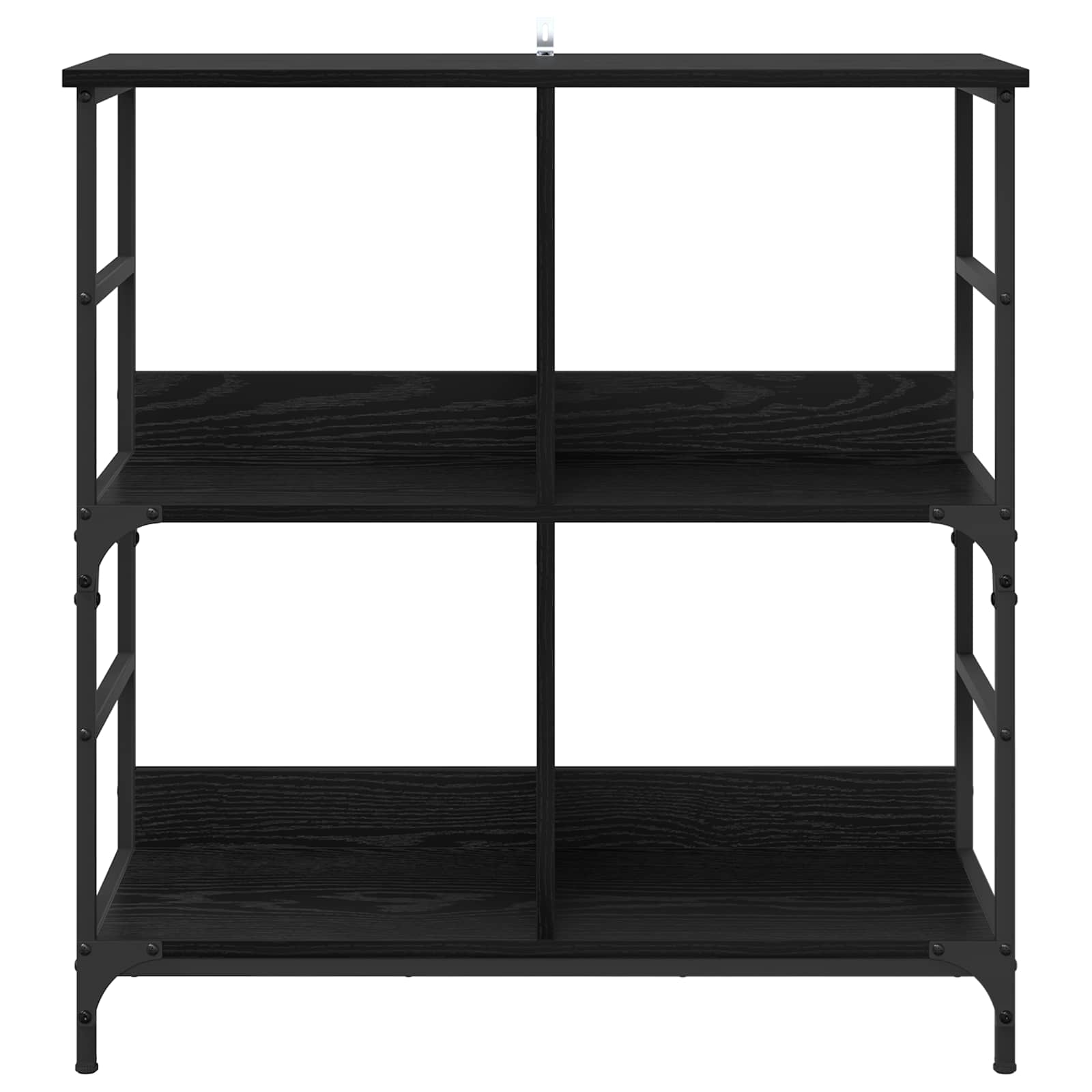 Boekenkast Zwart eiken 78,5 x 33 x 82 cm Bewerkt hout is nu te koop bij PeponiXL, paradijselijk wonen!