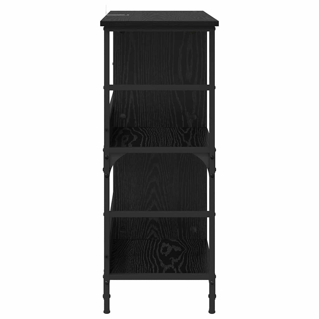 Boekenkast Zwart eiken 78,5 x 33 x 82 cm Bewerkt hout is nu te koop bij PeponiXL, paradijselijk wonen!