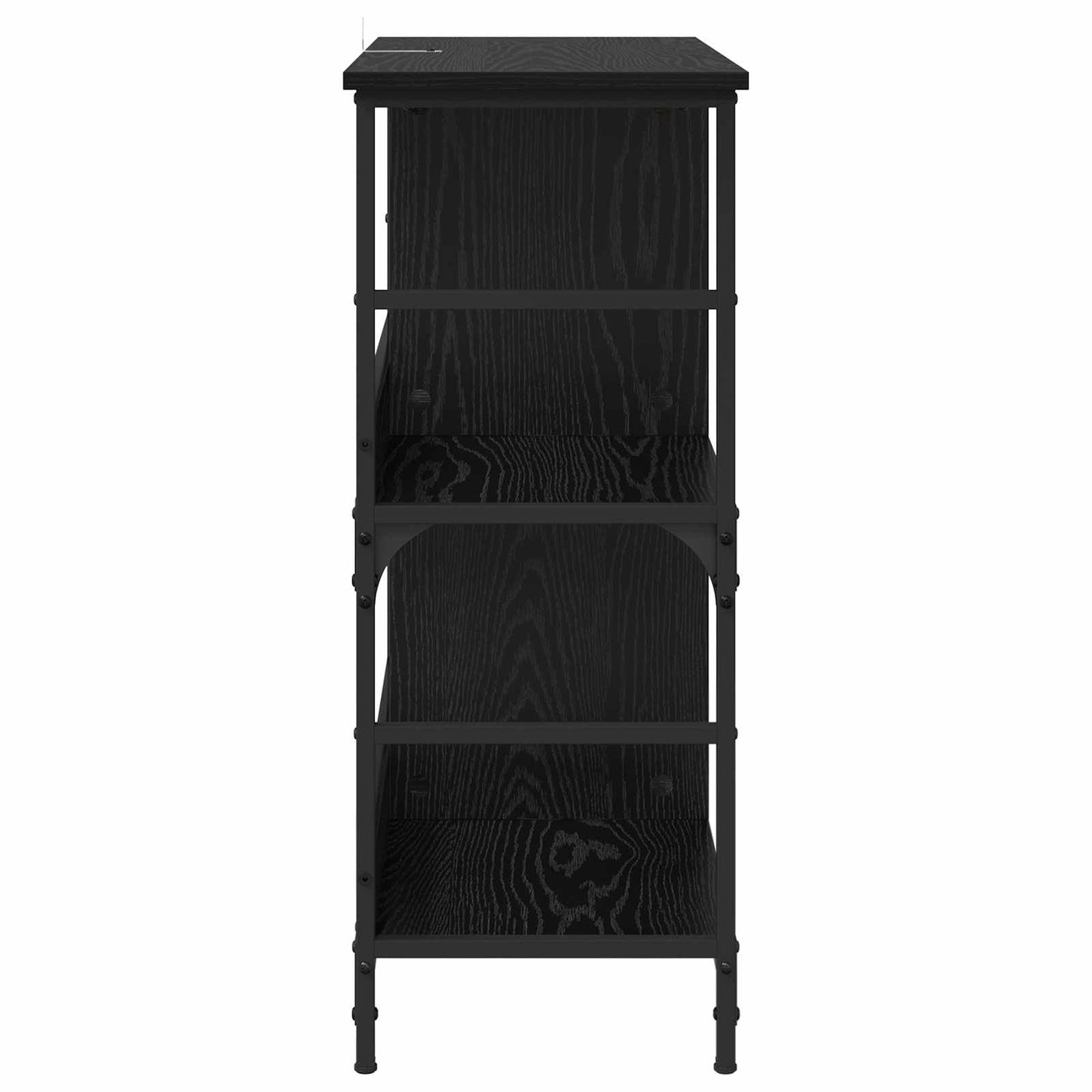 Boekenkast Zwart eiken 78,5 x 33 x 82 cm Bewerkt hout is nu te koop bij PeponiXL, paradijselijk wonen!
