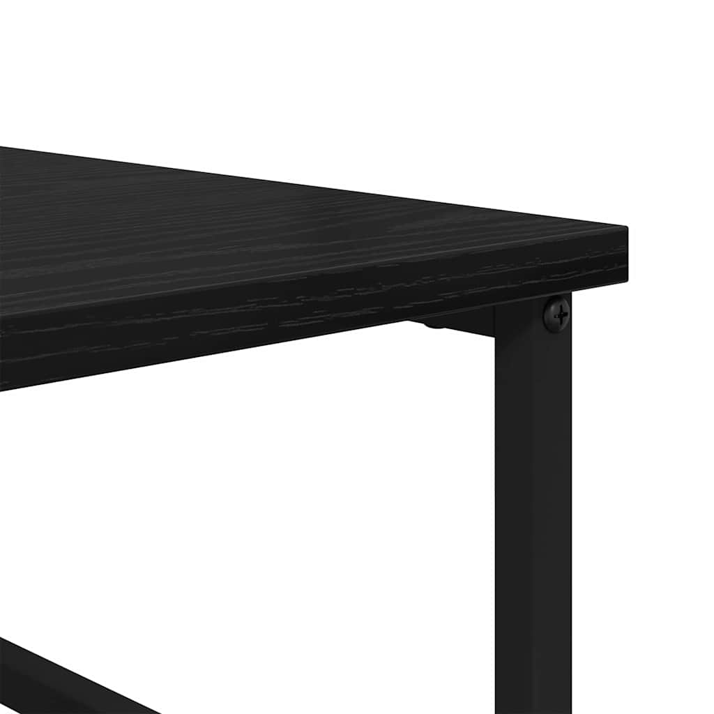 Boekenkast Zwart Eiken 50 x 33 x 153 cm Bewerkt hout is nu te koop bij PeponiXL, paradijselijk wonen!