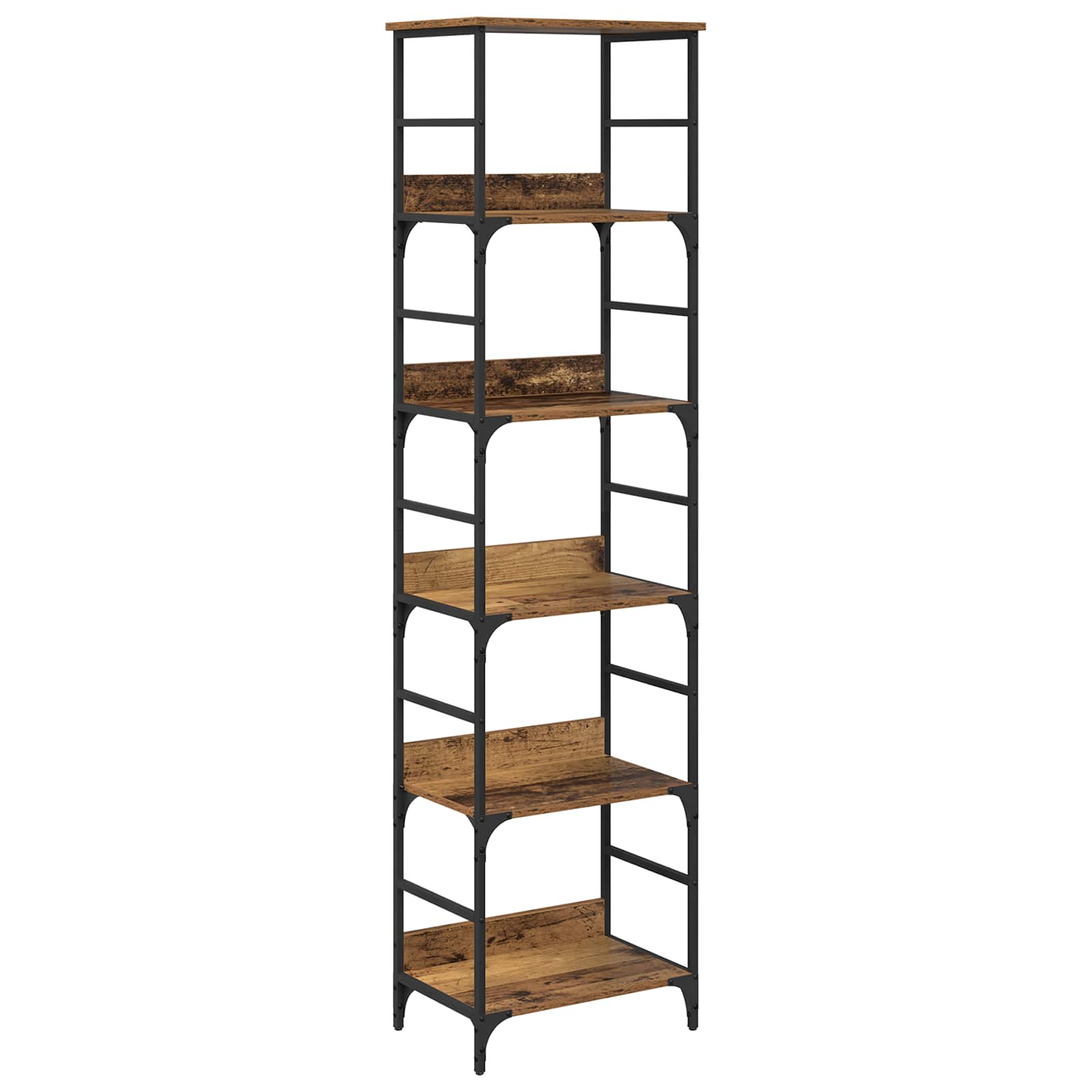Boekenkast Oudhout 50 x 33 x 188,5 cm Bewerkt hout is nu te koop bij PeponiXL, paradijselijk wonen!