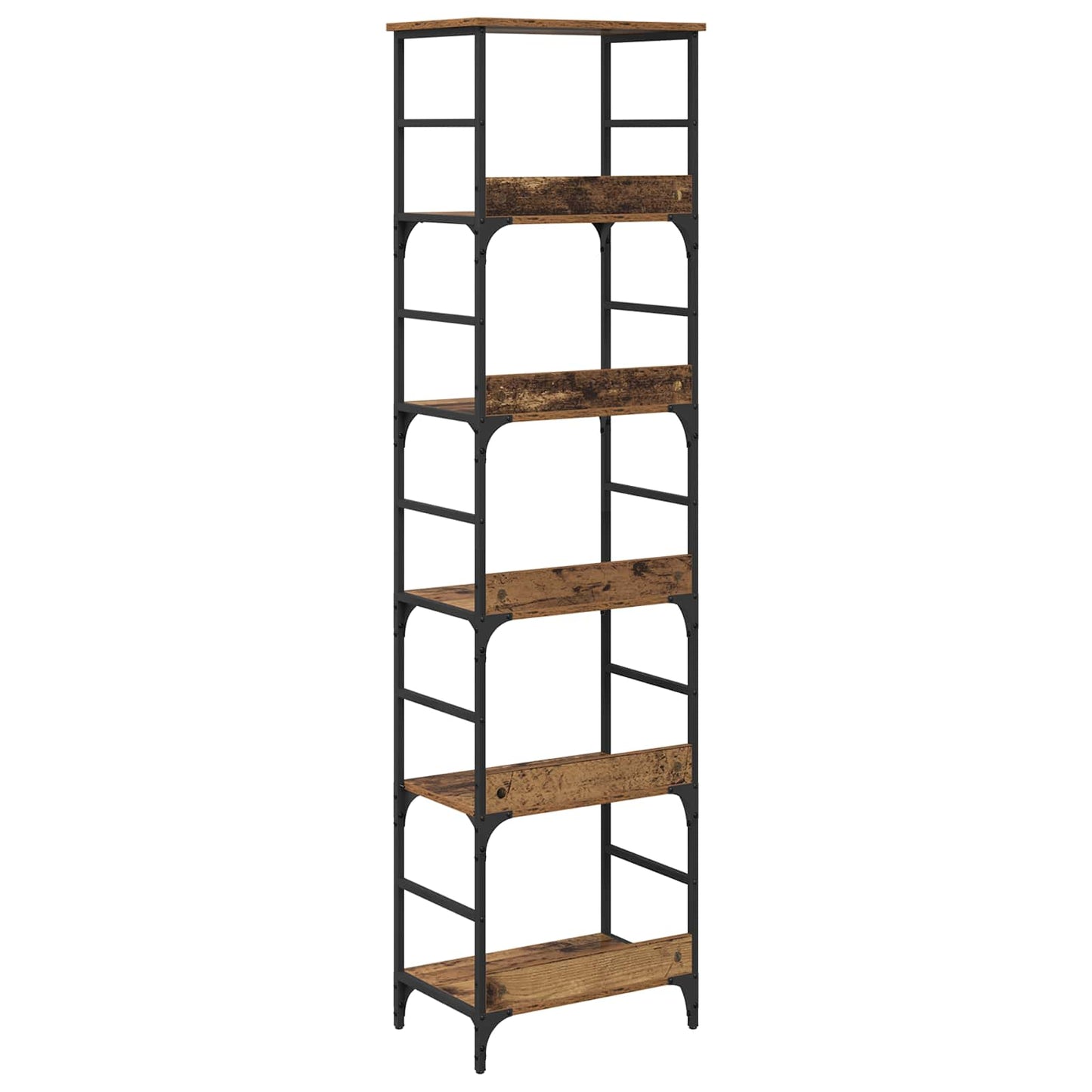 Boekenkast Oudhout 50 x 33 x 188,5 cm Bewerkt hout is nu te koop bij PeponiXL, paradijselijk wonen!