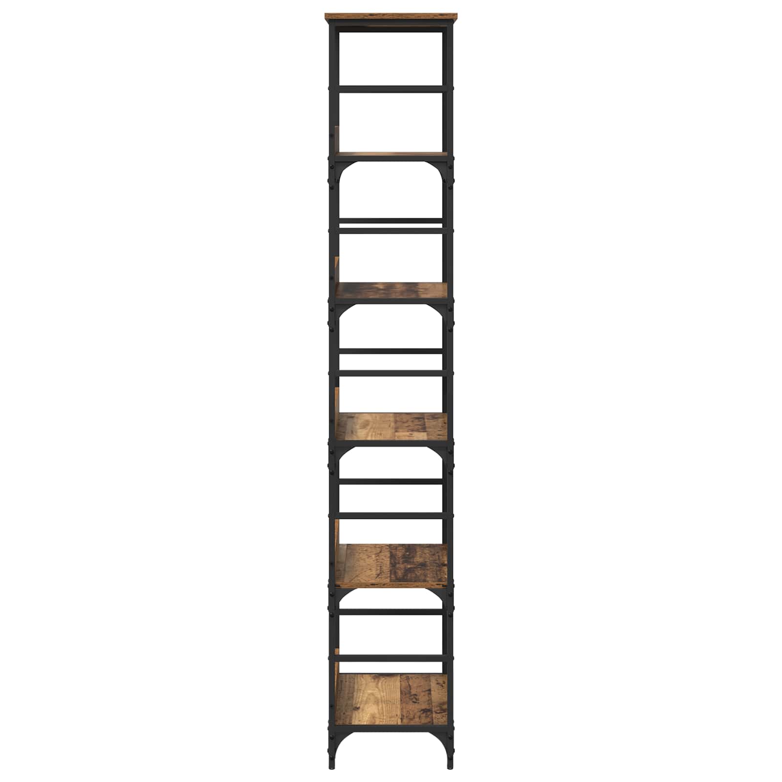 Boekenkast Oudhout 50 x 33 x 188,5 cm Bewerkt hout is nu te koop bij PeponiXL, paradijselijk wonen!