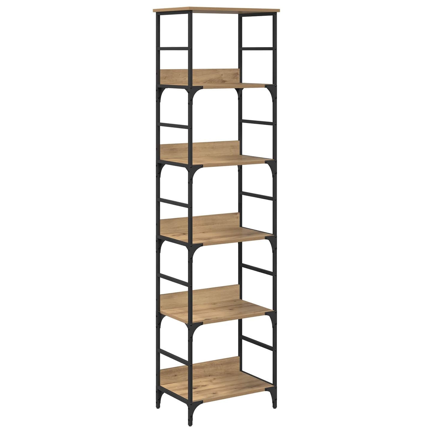 Boekenkast 5-laags 50 x 33 x 188,5 cm Bewerkt hout is nu te koop bij PeponiXL, paradijselijk wonen!