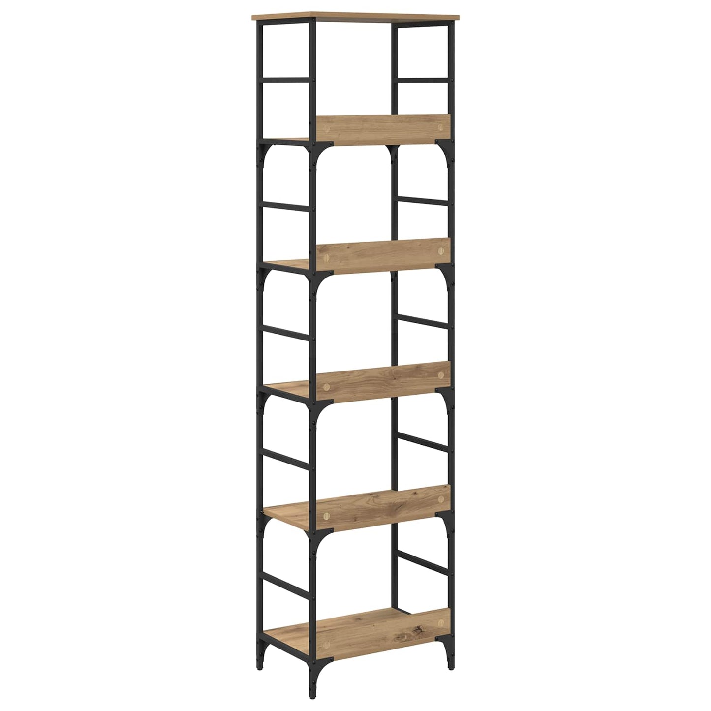 Boekenkast 5-laags 50 x 33 x 188,5 cm Bewerkt hout is nu te koop bij PeponiXL, paradijselijk wonen!